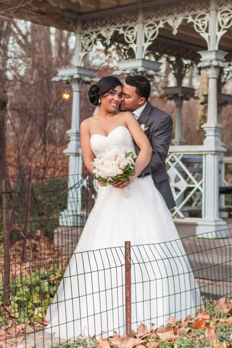 On the rocks at Gapstow Bridge - Central Park Wedding - New York City